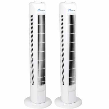 2x toren ventilatoren wit 78 cm