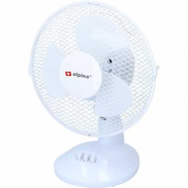 Tafel / bureau ventilator wit 23 cm