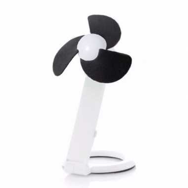 Usb bureau ventilator wit/zwart 22 cm