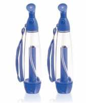 2x stuks waterverstuiver blauw warm weer