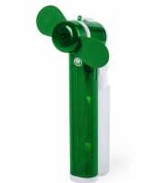 Groene hand ventilators met water verdamper 16 cm