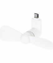 Micro usb telefoon ventilator wit 15 cm